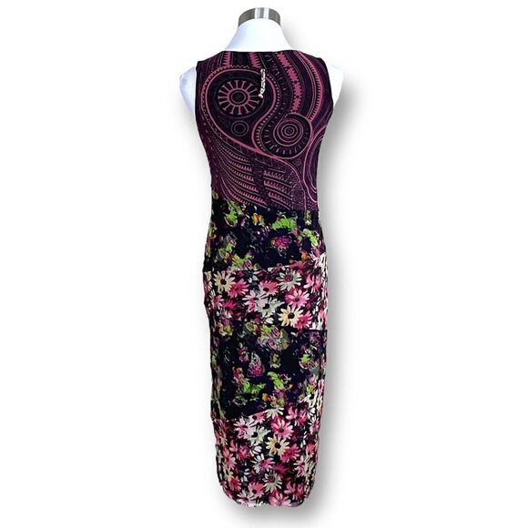 Jean Paul Gaultier Soleil for FUZZI Floral Mesh Sheath Dress Vintage 90s Y2K - Picture 9 of 12